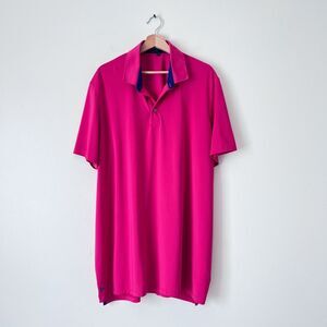 Greyson Men’s 2XL Pink Performance Golf Polo Shirt Stretch Athletic Luxury